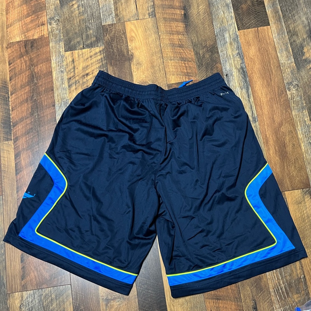 Nike Black and Blue Men's Athletic Shorts